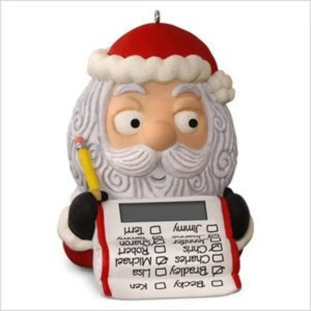 2016 Checking It Twice! *Magic Hallmark Christmas ornament Santa Claus